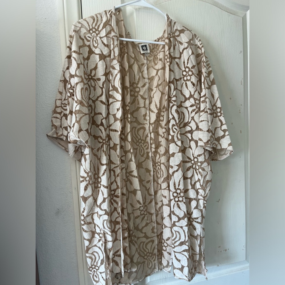 Floral Beige Kimono Cardigan